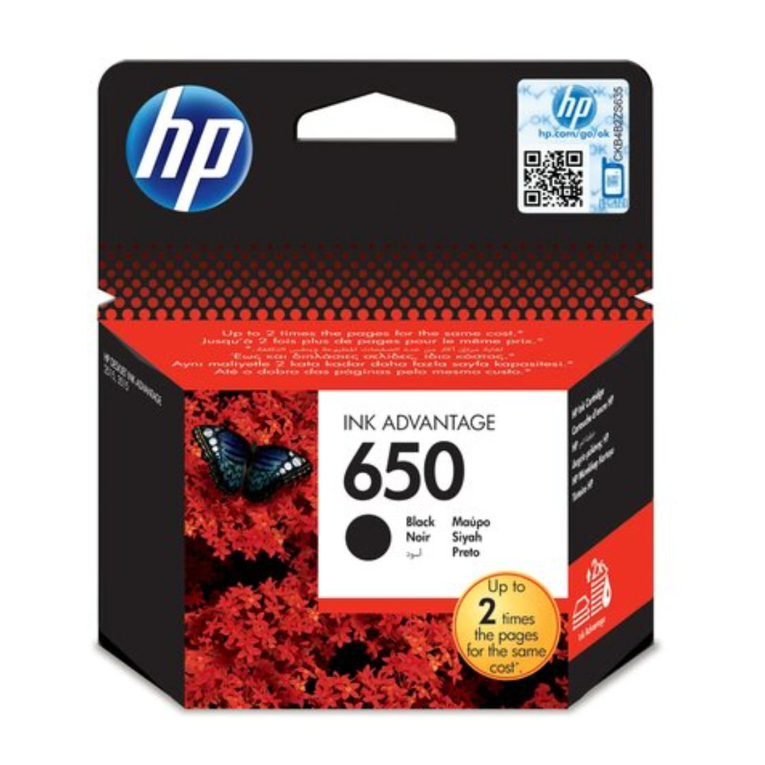 HP 650 Black Original Ink Advantage Cartridge - CZ101AE