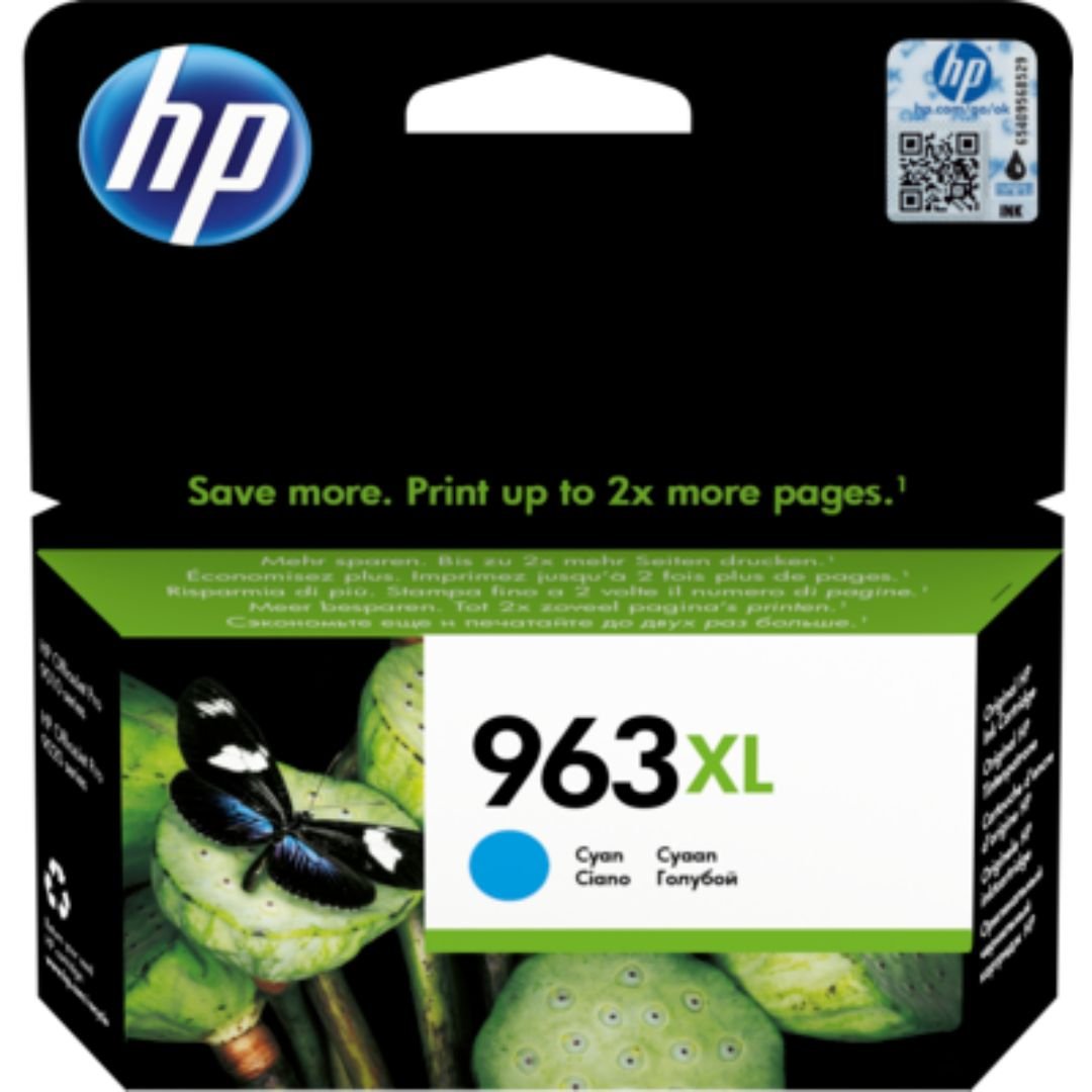 HP 963XL High Yield Cyan Original Ink Cartridge - 3JA27AE