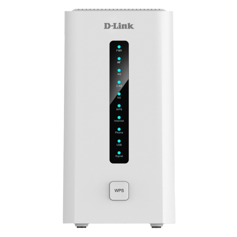 D-Link 5G AX1800 wifi 6 router with 4 x Gigabit LAN ports, 1 x Gigabit WAN port, 1 x USB - DWR-2000M