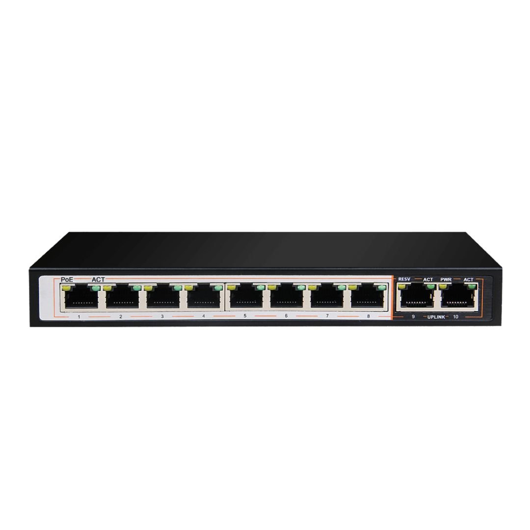 10 Port Gigabit unmanged Long range 250m POE + Surveillance Switch - DGS-F1010P-E/B