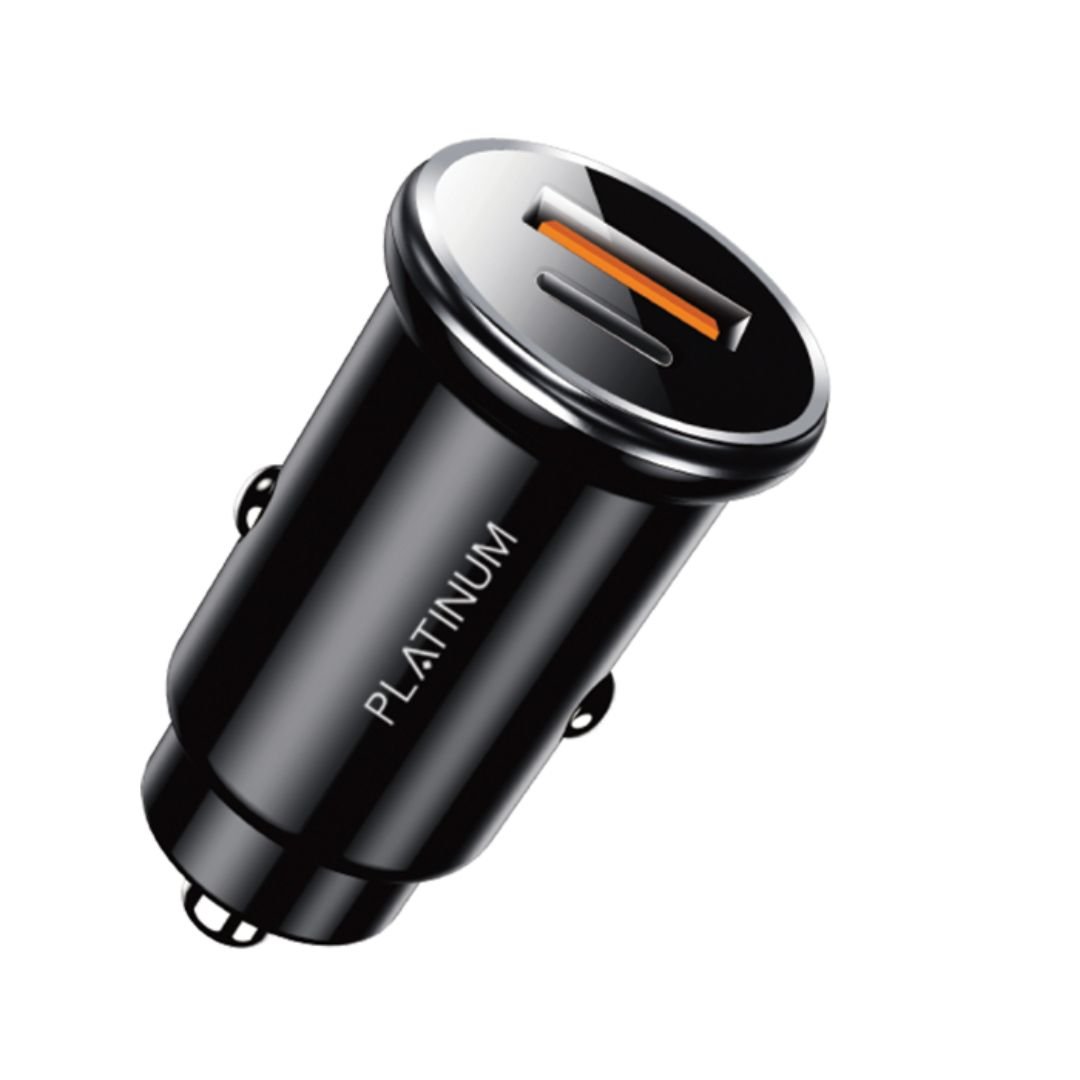 Platinum Mini Car Charger PD 20W + QC - Black - P-CLAPDMINBK