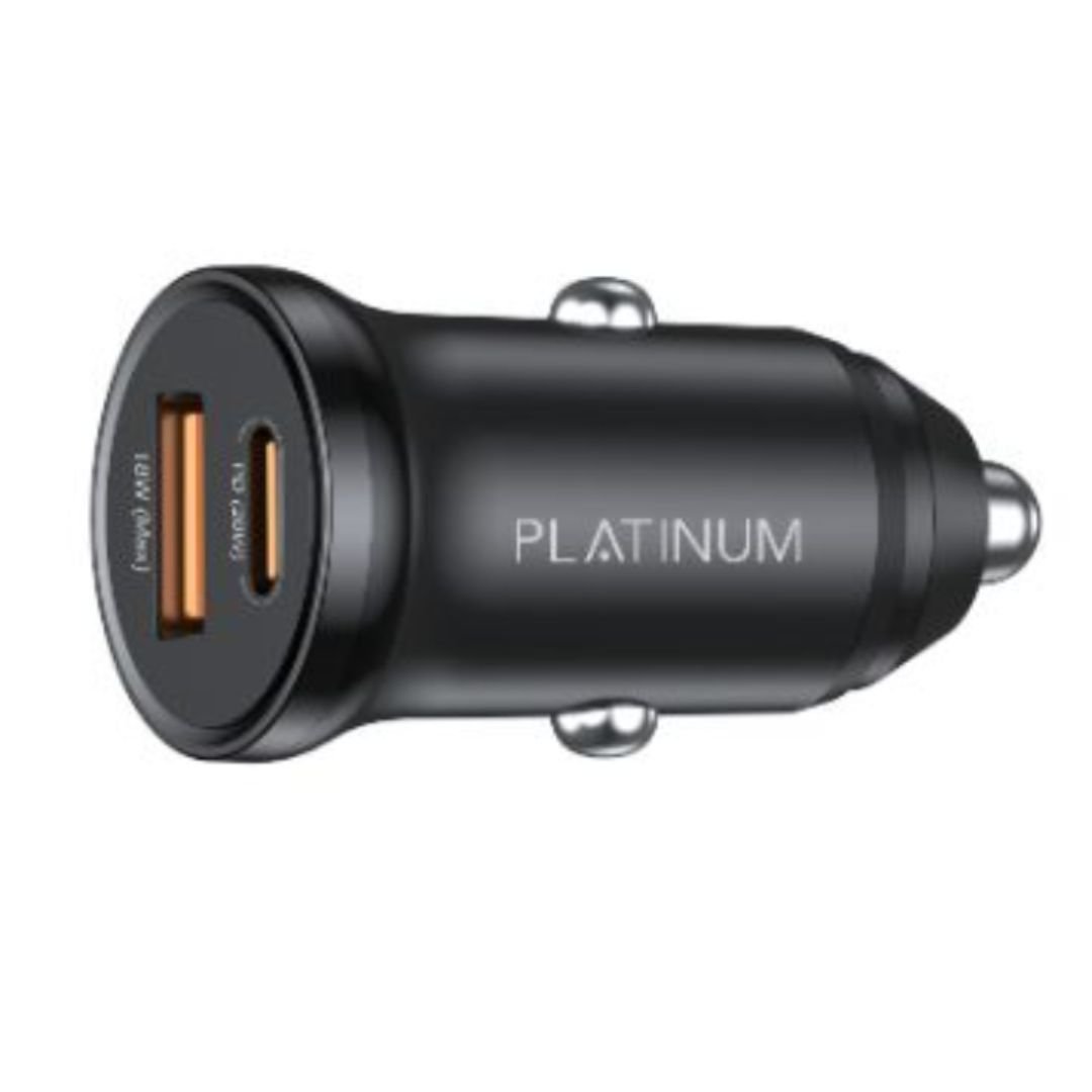 Platinum Mini Car Charger PD 20W + QC - Black - P-CLAPDMINBK