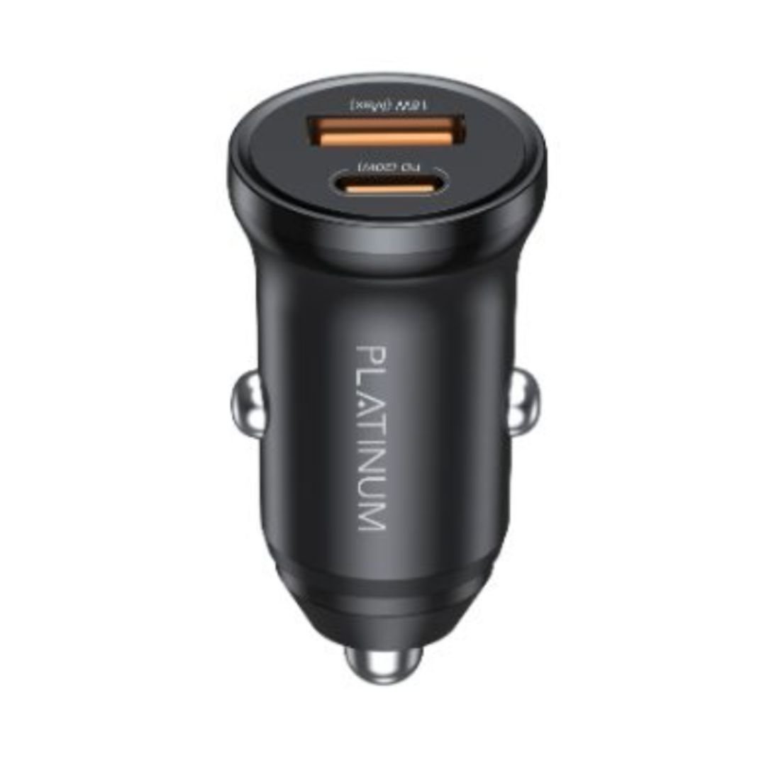 Platinum Mini Car Charger PD 20W + QC - Black - P-CLAPDMINBK