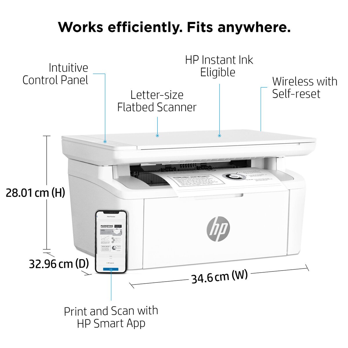 HP LaserJet MFP M141w Printer - 7MD74A