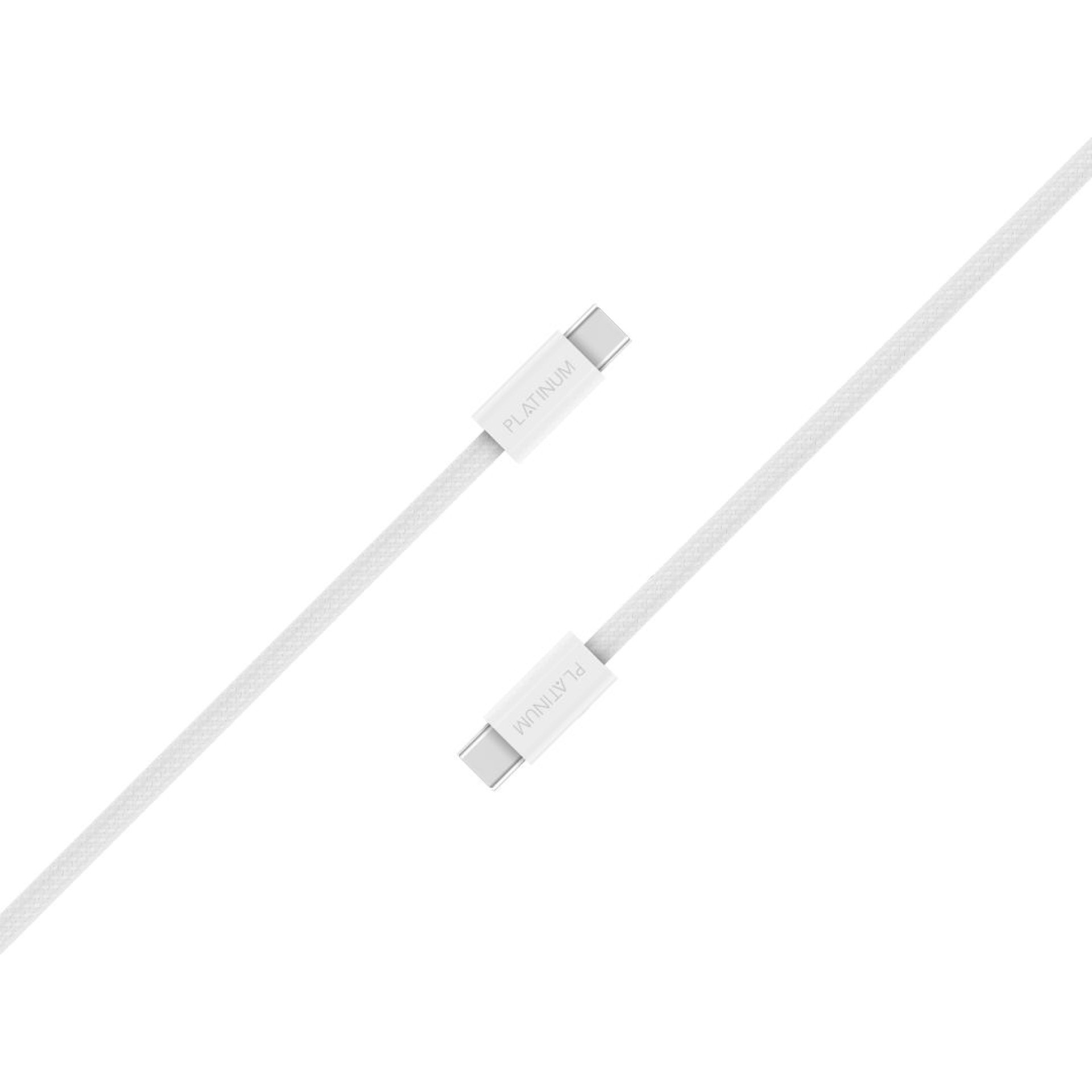 Platinum FLARE Series PD Cable Type-C 60W 1.2M - White - P-CBFLRPD60W