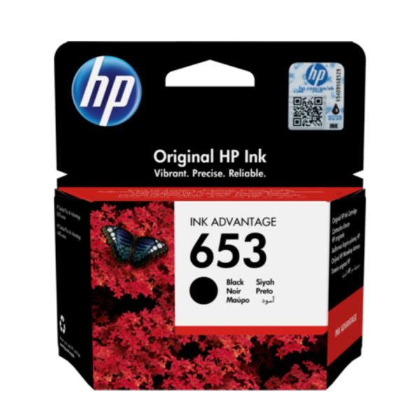 HP 653 Black Original Ink Advantage Cartridge - 3YM75AE