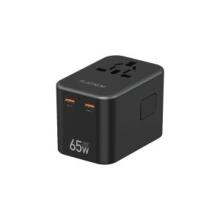 Platinum VITAL Series Universal Travel Adapter GaN 65W PDx2 + QC - Black - P-UTAPD65WBK