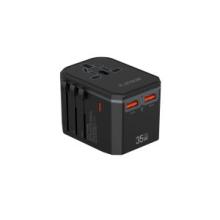 Platinum VITAL Series Universal Travel Adapter PD 35W + QCx2- Black - P-UTAPD35WBK