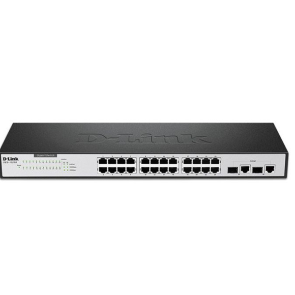 D-link 24-port 10/100Mbps & 2-port 10/100/1000Mbps Copper Gigabit switch - DES-1026G/E