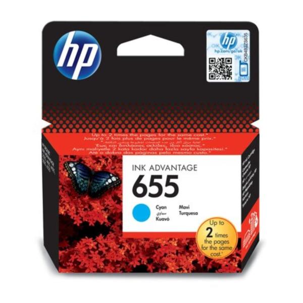 HP 655 Cyan Original Ink Advantage Cartridge - CZ110AE