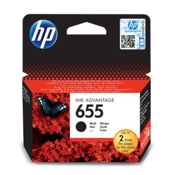 HP 655 Black Original Ink Advantage Cartridge - CZ109AE