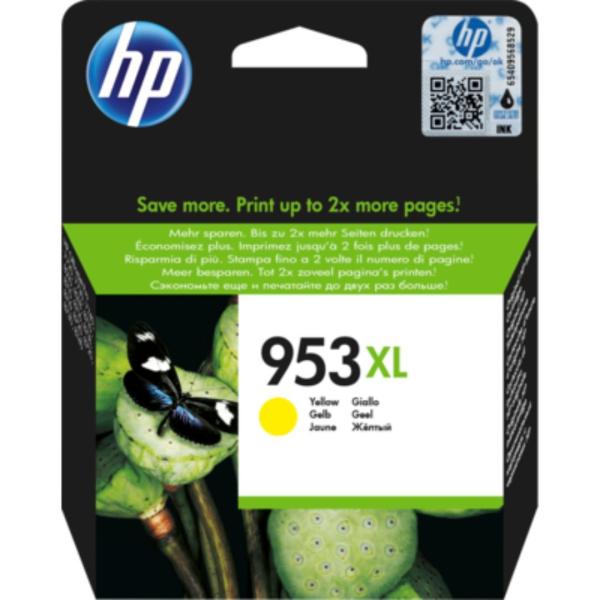 HP 953XL High Yield Yellow Original Ink Cartridge - F6U18AE