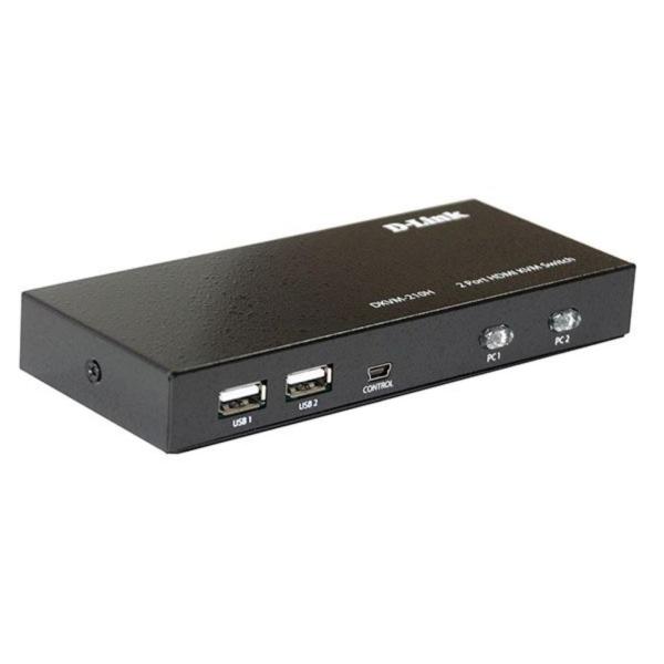 D-link 2-Port KVM Switch with HDMI and USB Ports - DKVM-210h